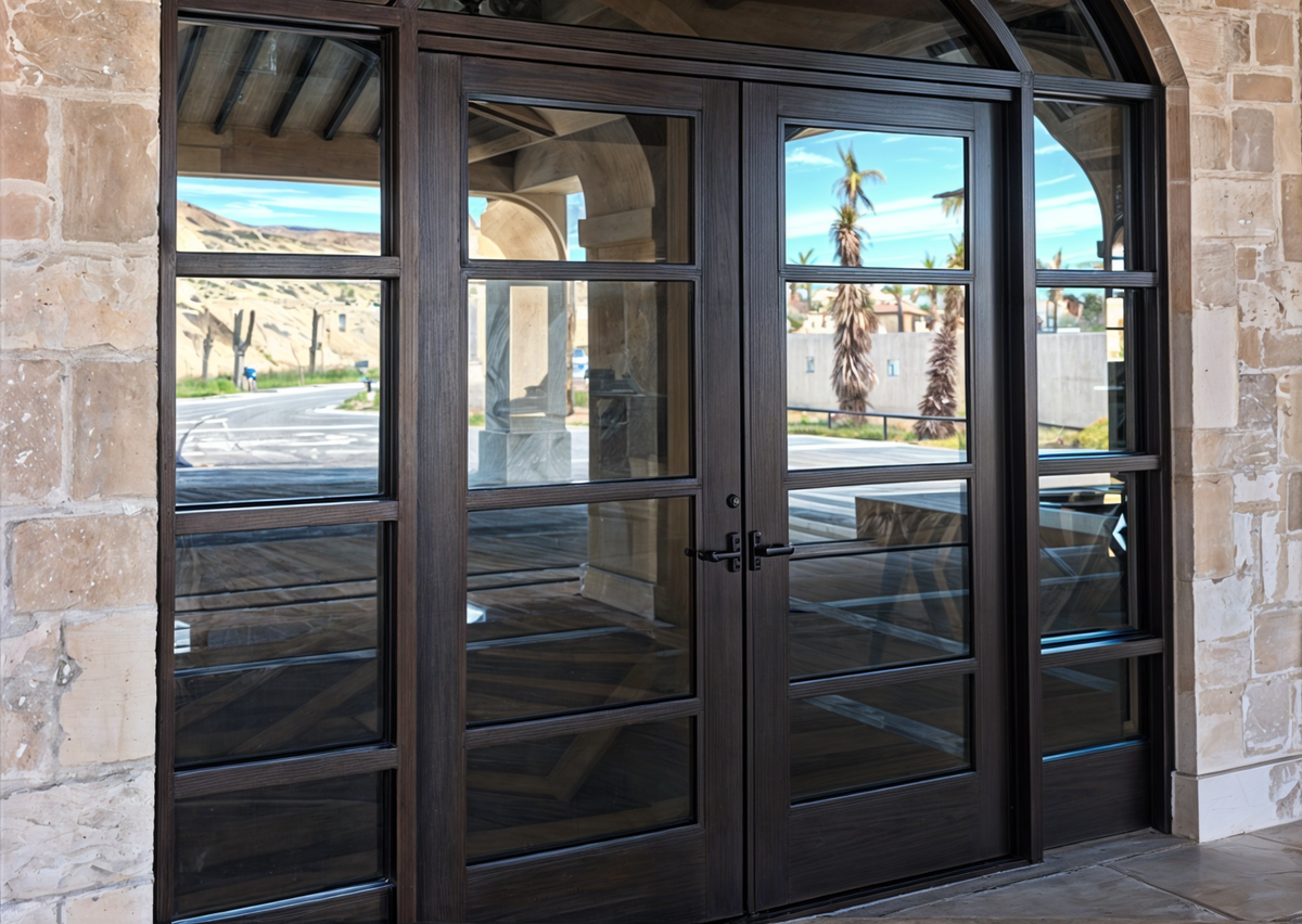 The aluminum door has many advantages such as being an eco-friendly material.