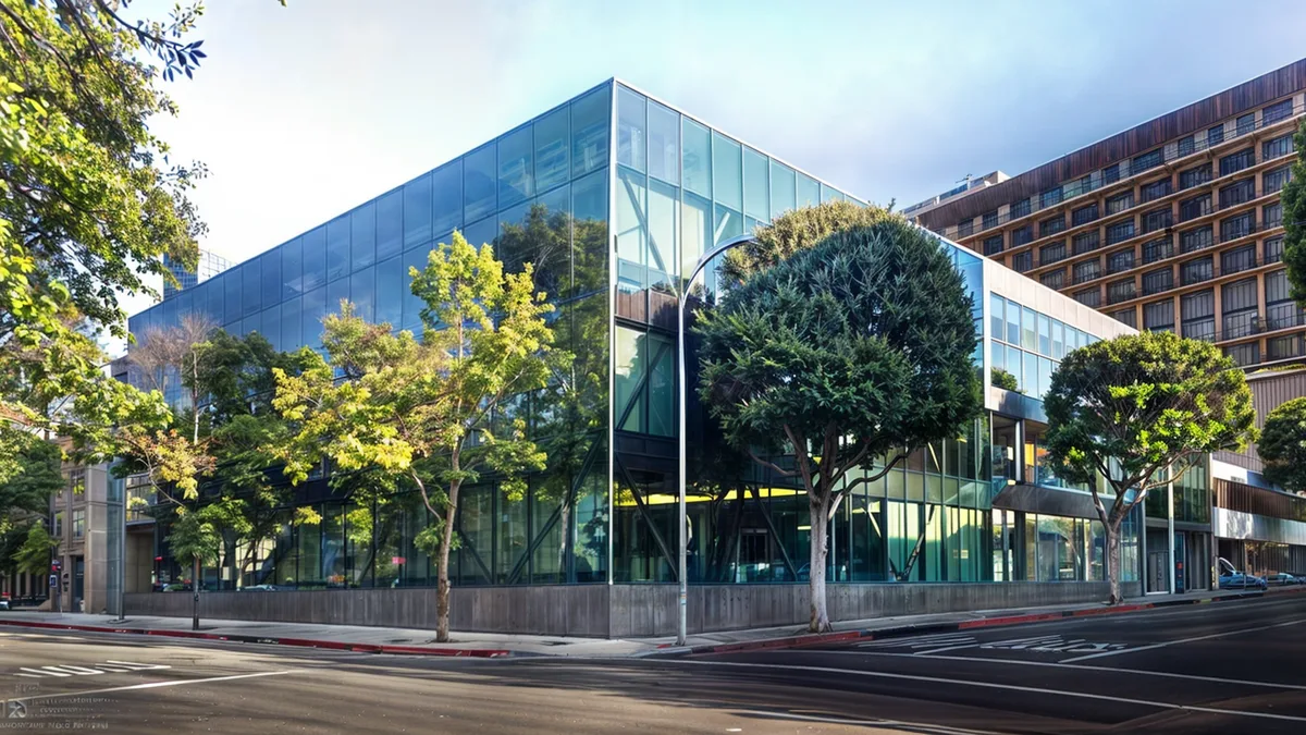 Curtain walls differ from traditional windows because they function as part of the building envelope, creating a more continuous glazed surface rather than isolated wall openings.