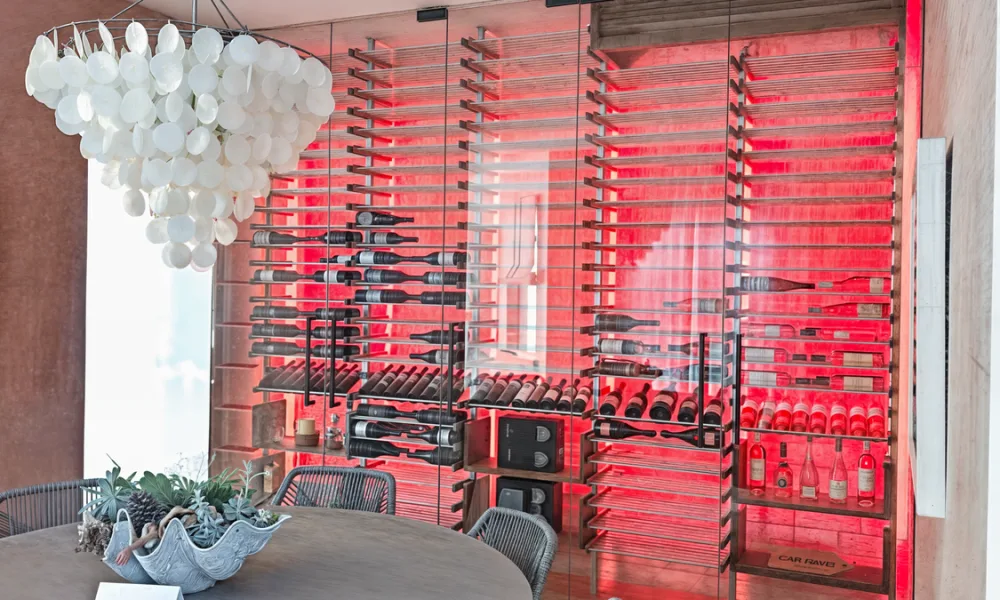 A glass wine cellar can involve additional budget factors such as glass panels, aluminum frames, door systems, hardware and coordination with the layout